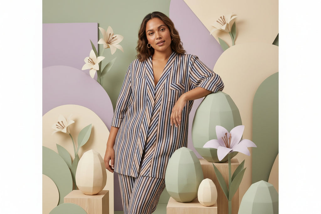 Multistripe Open Front Layer Jacket | Smart Casual Overlay