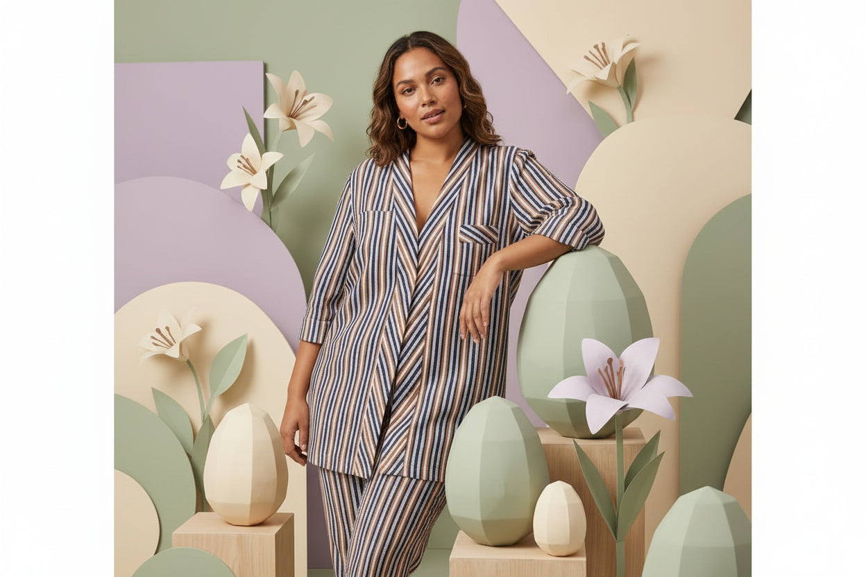 Multistripe Open Front Layer Jacket | Smart Casual Overlay