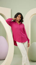 Hot Pink Statement Shirt | Bold Minimal Chic