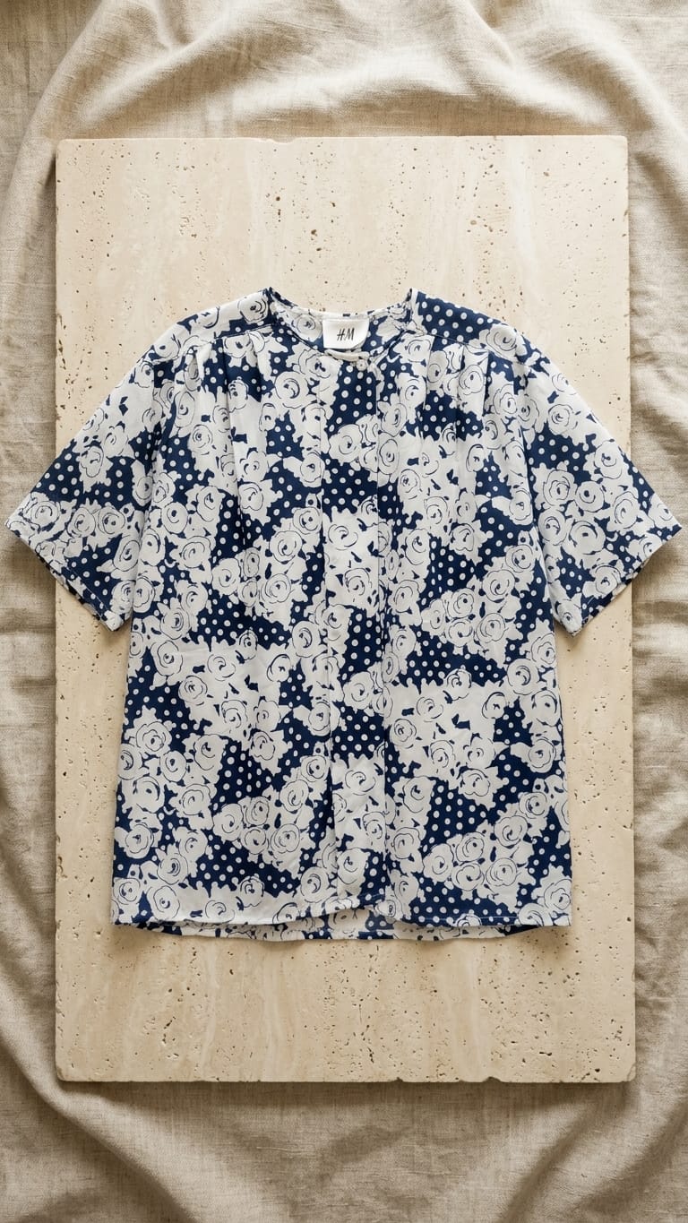 Navy Floral Printed Top | Elegant Everyday Wear