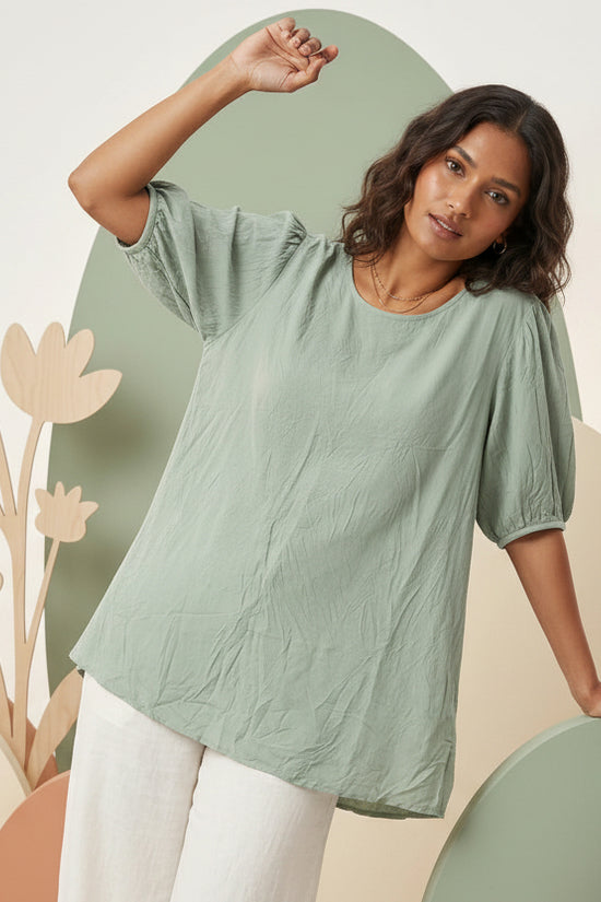 Mint Green Relaxed Fit Top | Soft Everyday Comfort