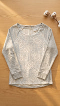Grey Lace Panel Top | Minimal Everyday Elegant Wear