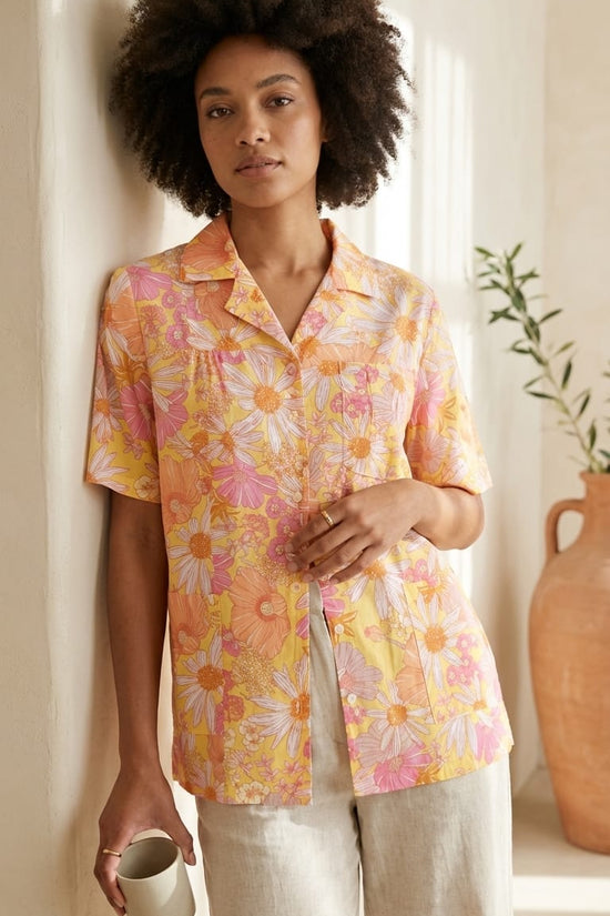 Sunshine Floral Printed Shirt for Women | Summer Casual Chic Top