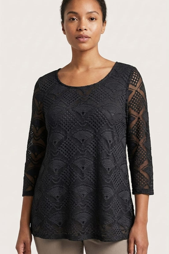 Elegant Black Lace Top for Women | Semi-Formal & Party Wear