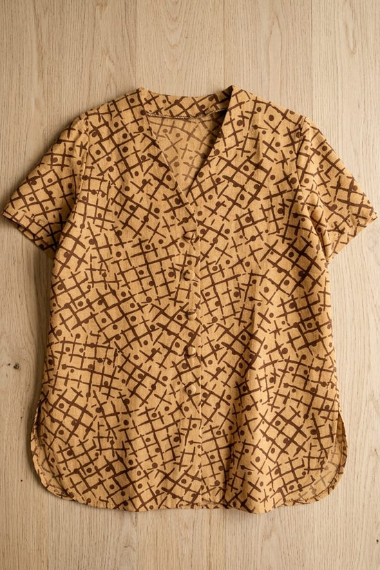 Earthy Geometric Print Shirt | Everyday Smart Casual