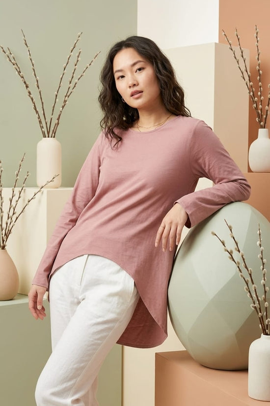 Blush High-Low Top | Soft Minimal Everyday Wear