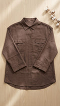 Classic Brown Oversized Shirt for Women | Premium Everyday Wear