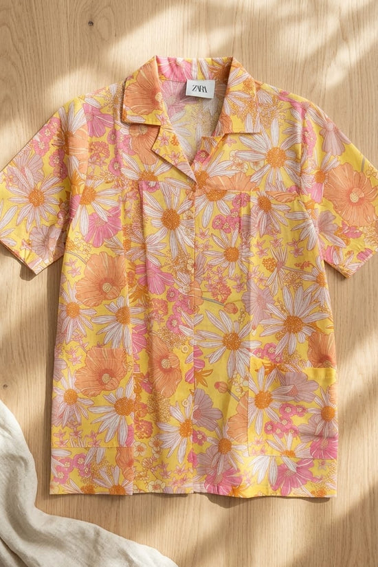 Sunshine Floral Printed Shirt for Women | Summer Casual Chic Top