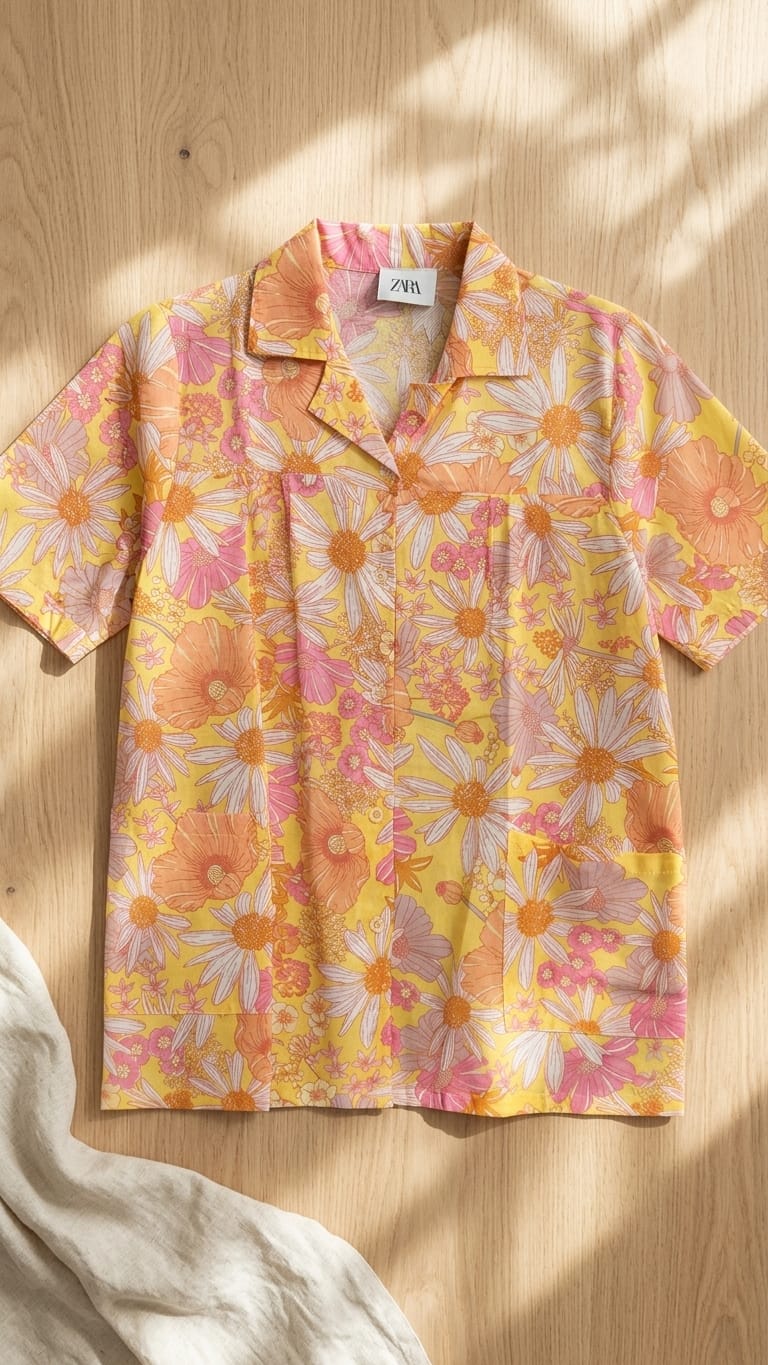 Sunshine Floral Printed Shirt for Women | Summer Casual Chic Top