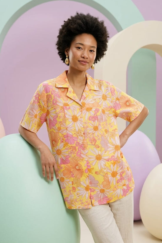 Sunshine Floral Printed Shirt for Women | Summer Casual Chic Top
