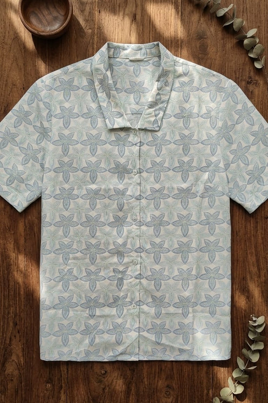Pastel Floral Printed Shirt for Women | Soft Minimal Summer Top