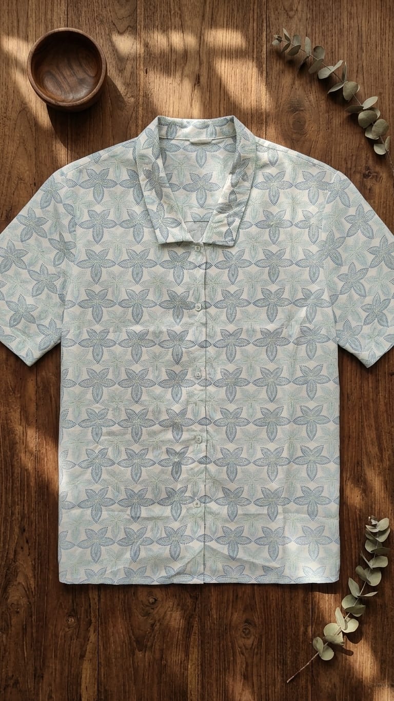 Pastel Floral Printed Shirt for Women | Soft Minimal Summer Top