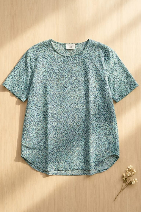 Mini Floral Blue Top | Easy Everyday Wear