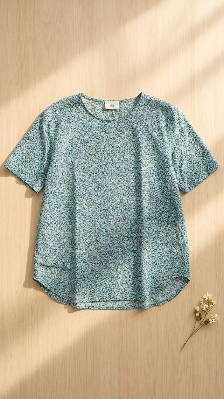 Mini Floral Blue Top | Easy Everyday Wear