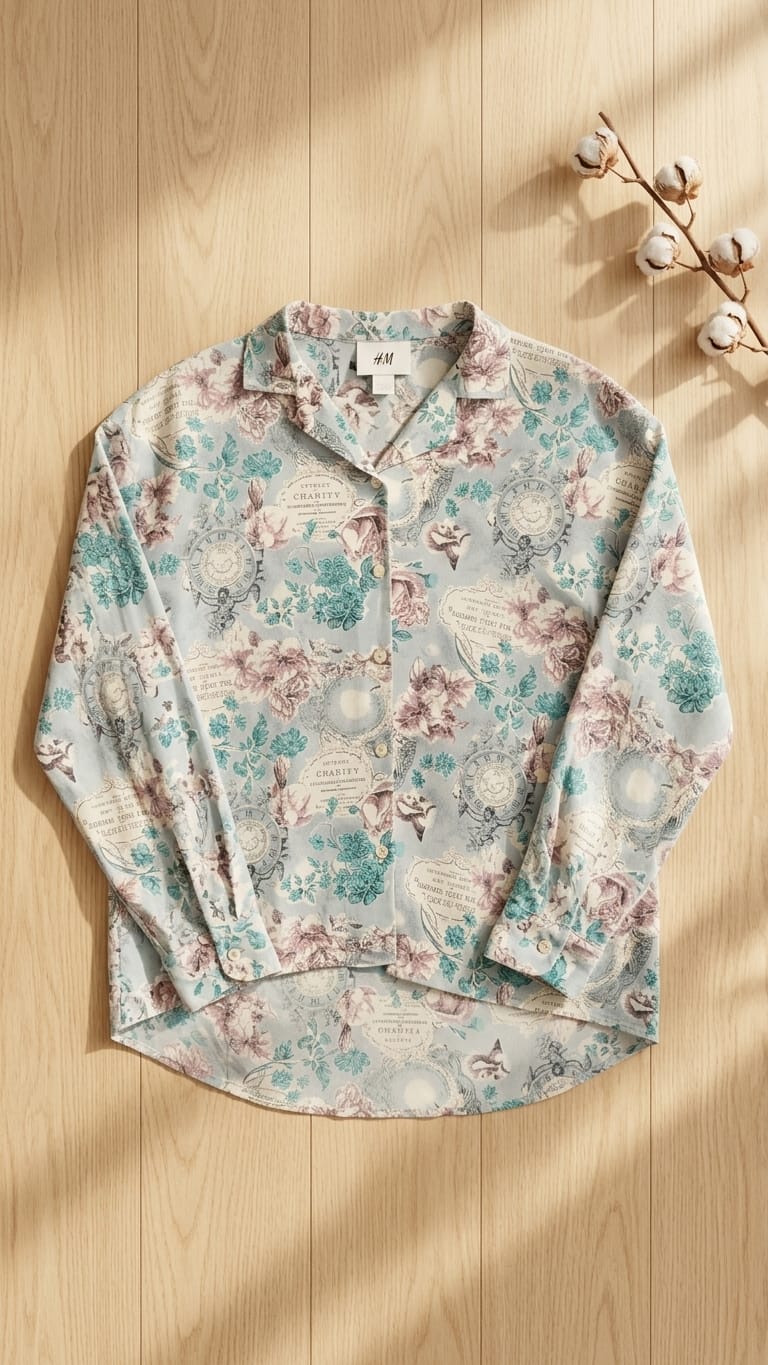 Vintage Pastel Floral Shirt | Soft Aesthetic Luxe