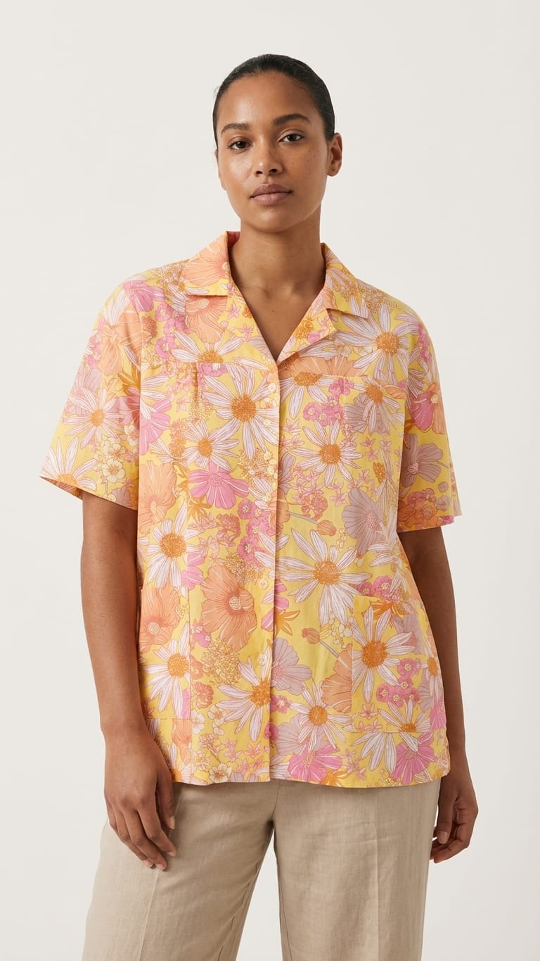 Sunshine Floral Printed Shirt for Women | Summer Casual Chic Top