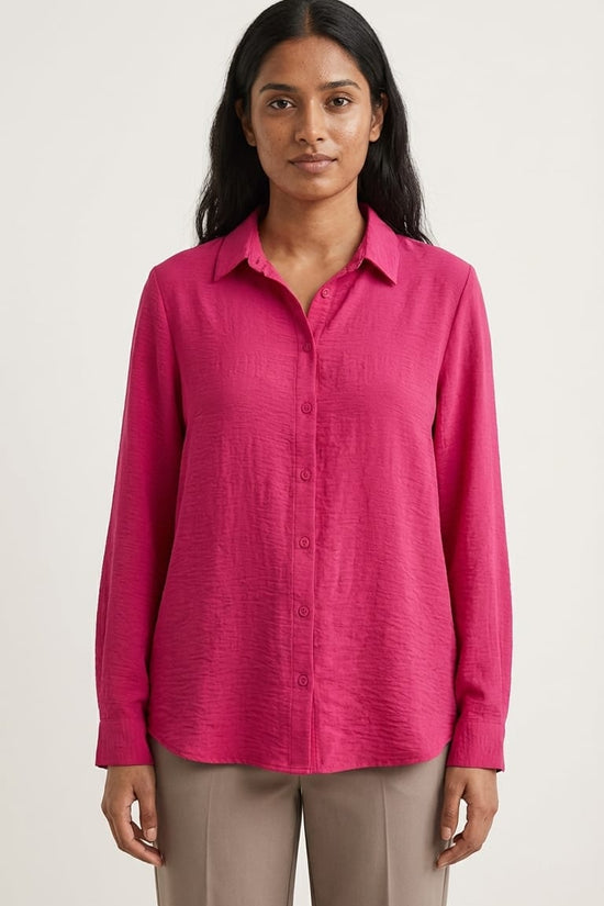 Hot Pink Statement Shirt | Bold Minimal Chic
