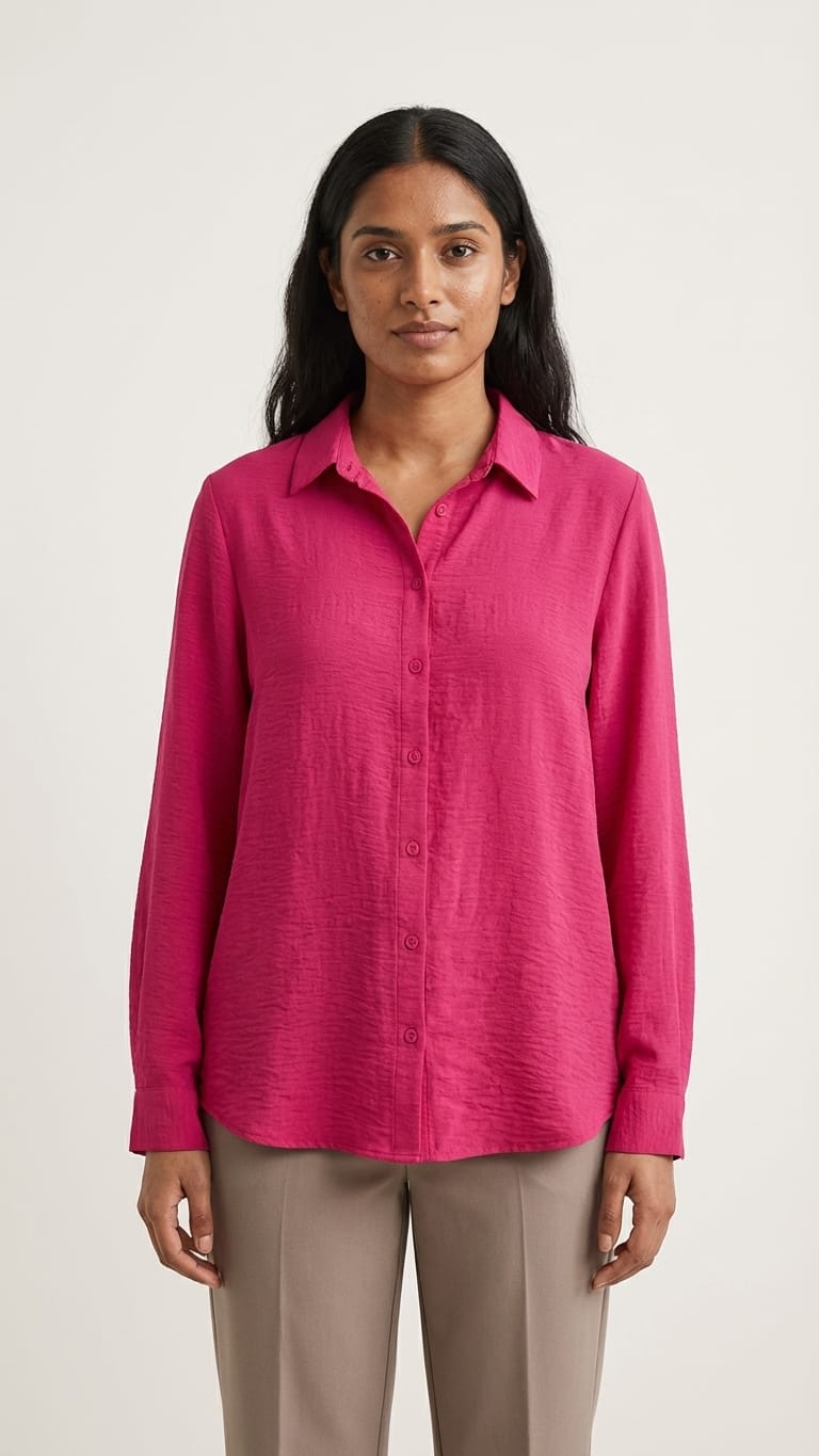 Hot Pink Statement Shirt | Bold Minimal Chic