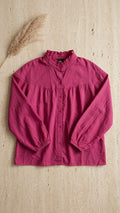 Fuchsia Cotton Relaxed Shirt | Bold Everyday Chic