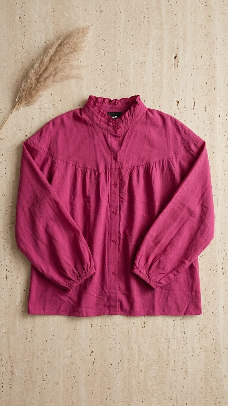 Fuchsia Cotton Relaxed Shirt | Bold Everyday Chic