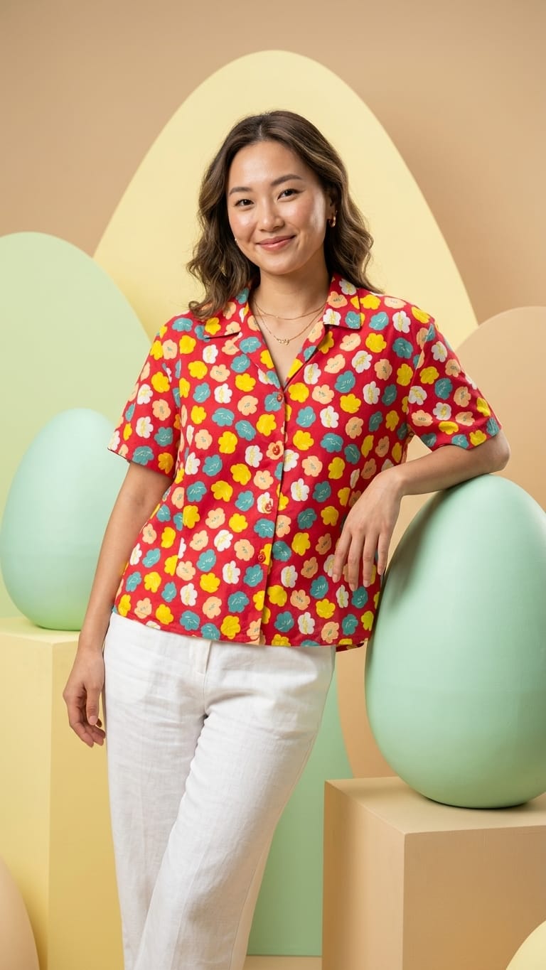 Retro Floral Shirt | Bold Statement Casual Wear