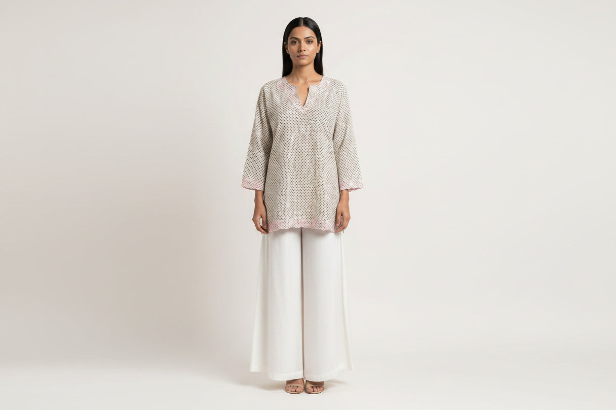 Pastel Grace Kurta Set | Soft Minimal Ethnic Wear