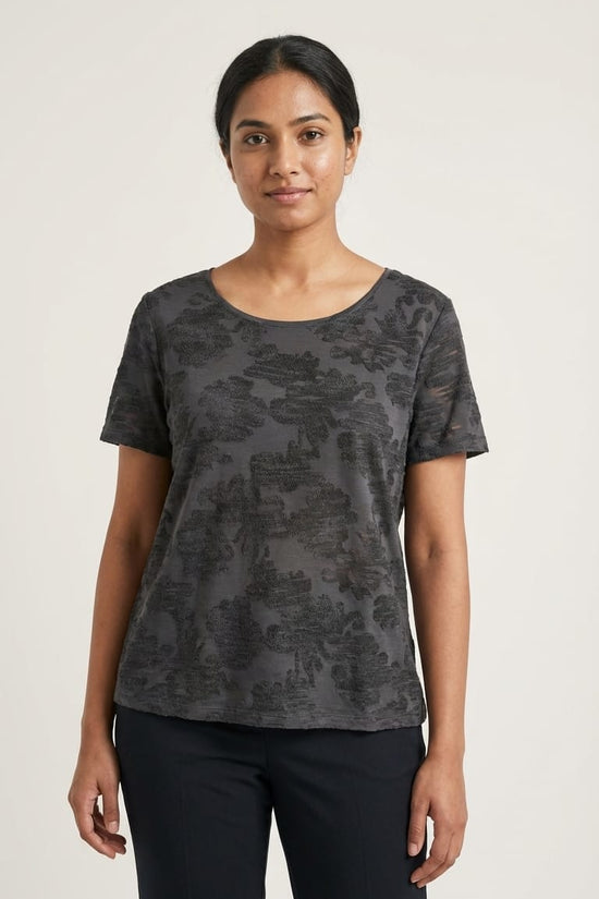 Black Textured Tee | Minimal Everyday Essential