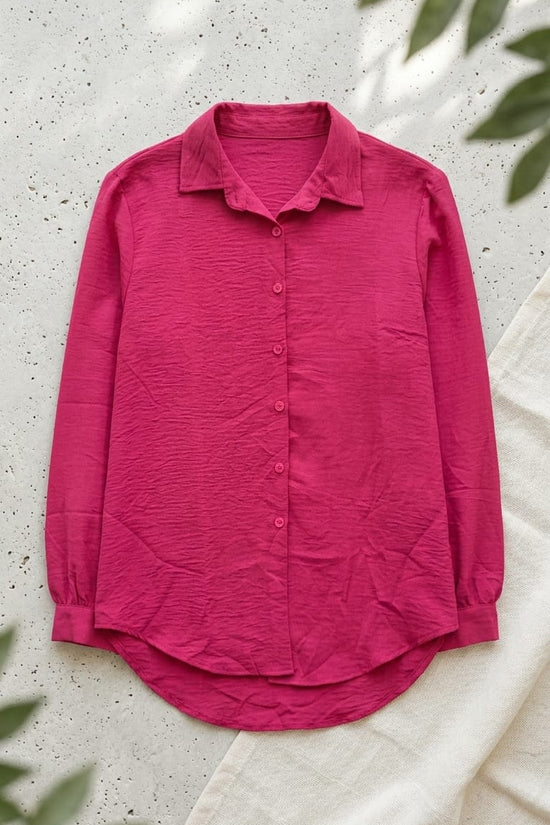 Hot Pink Statement Shirt | Bold Minimal Chic
