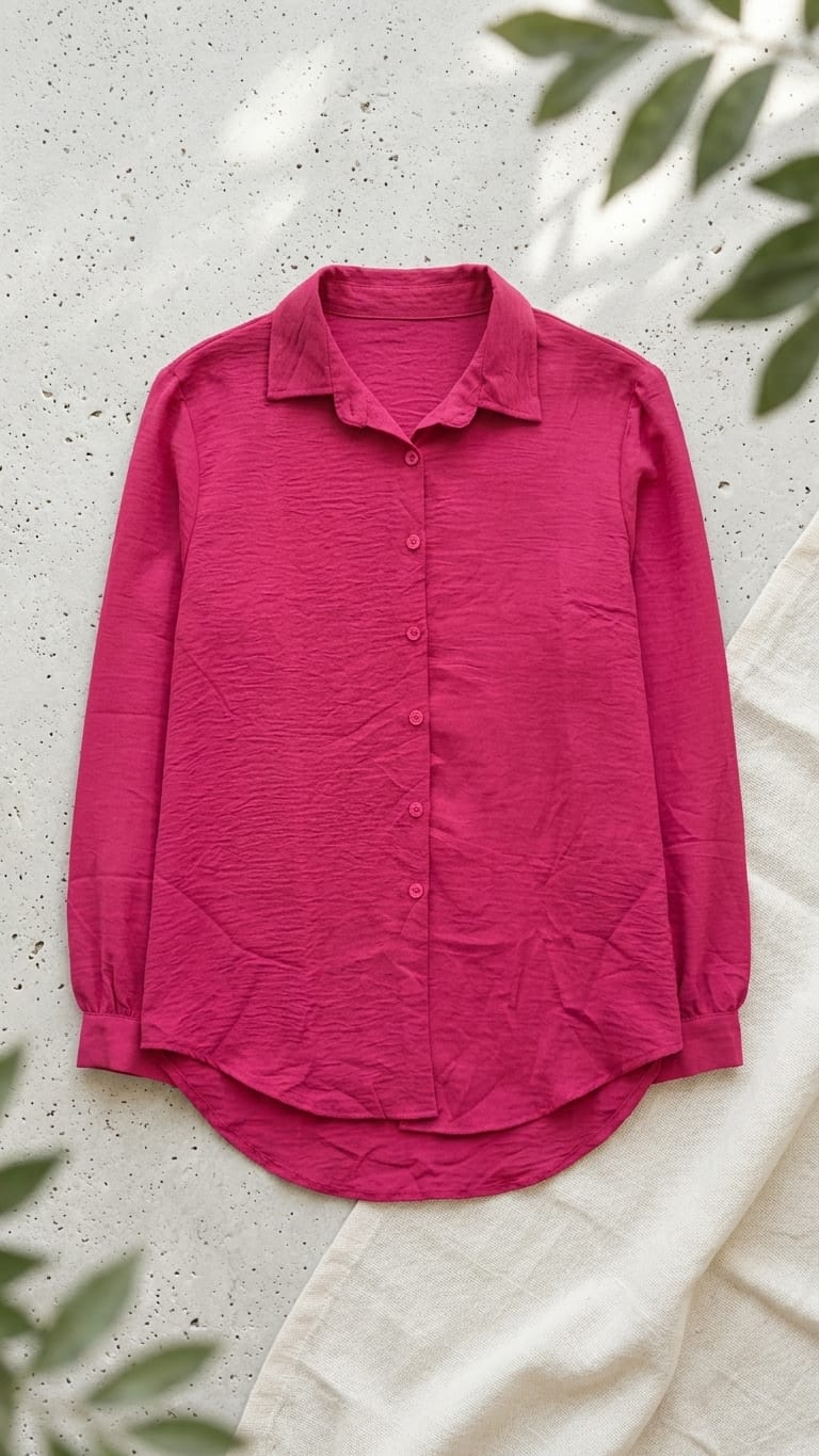 Hot Pink Statement Shirt | Bold Minimal Chic