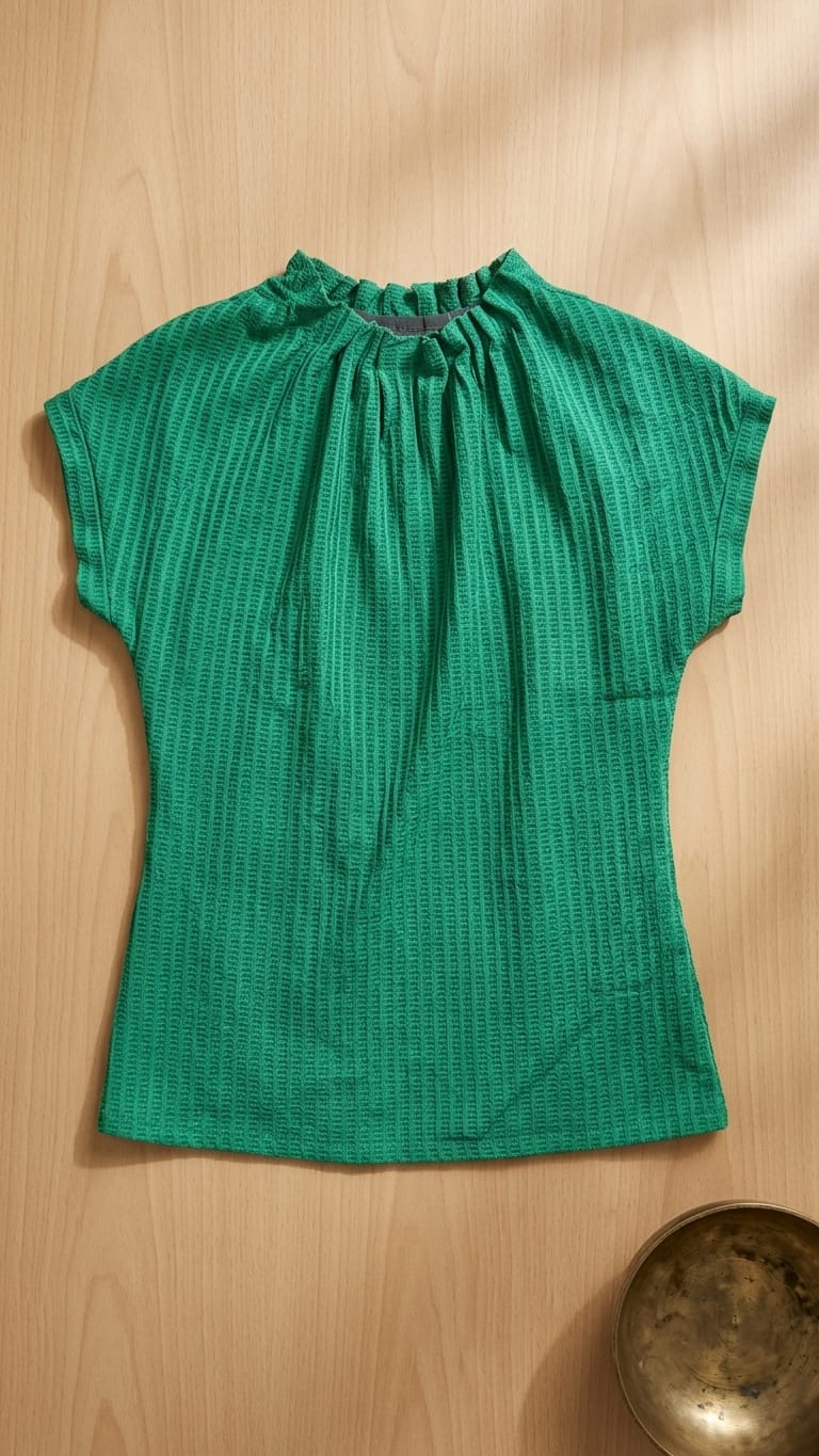 Emerald Textured Top | Chic Minimal Everyday Wear