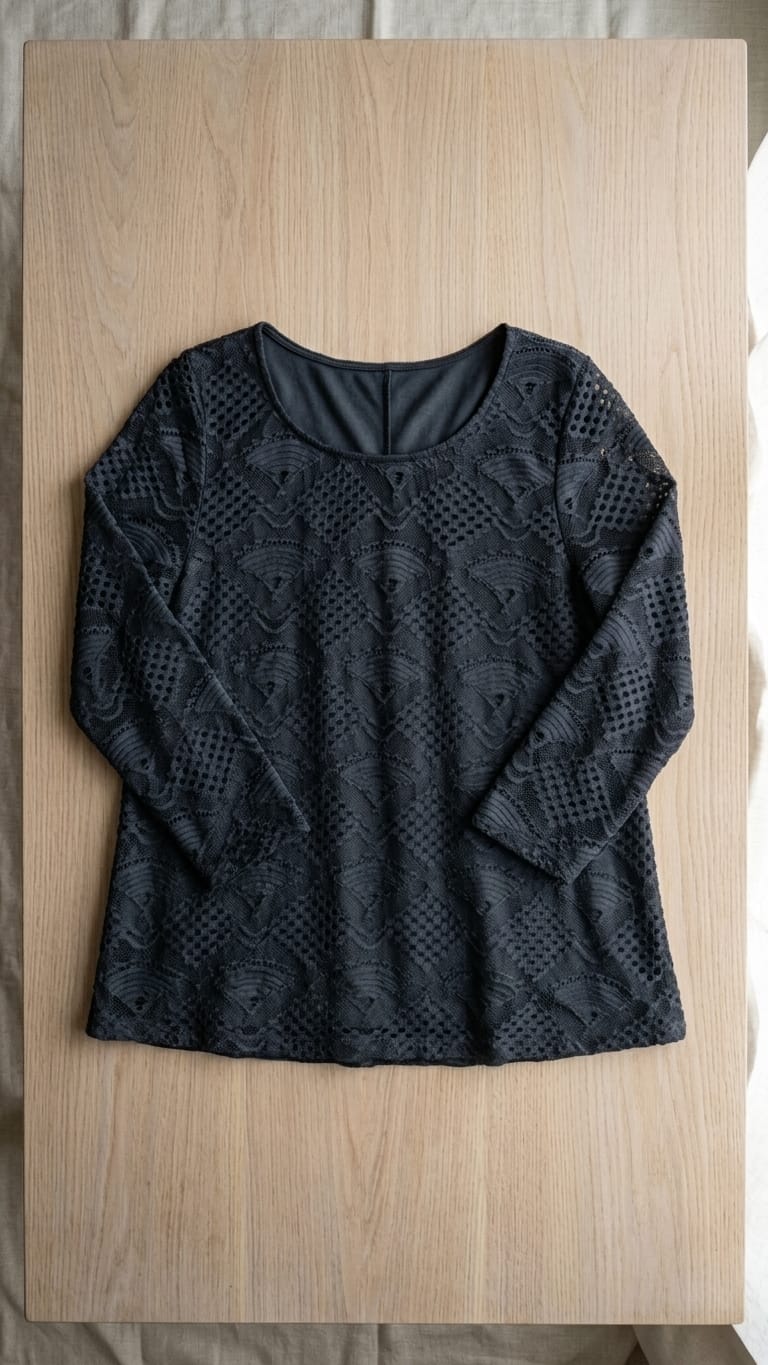 Elegant Black Lace Top for Women | Semi-Formal & Party Wear