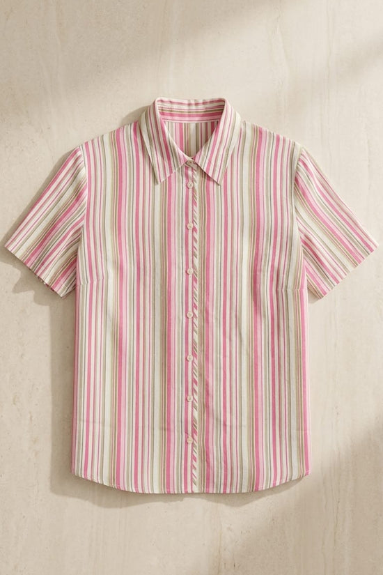 Pink Stripe Shirt | Casual Smart Everyday Wear