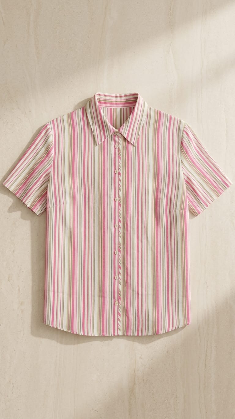 Pink Stripe Shirt | Casual Smart Everyday Wear